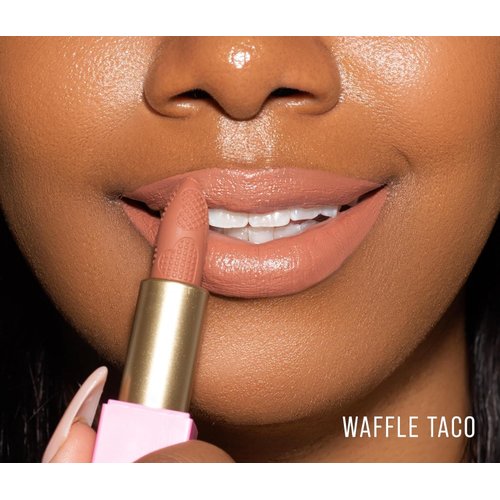Beauty Bakerie Makeup Matte Lipstick, Long Lasting 24hr Wear Lip Stick for Women, Smooth Matte Finish, Highly Pigmented, Moisturizing, Smudge-Proof Matt Lipsticks, 3.5g, Waffle Taco