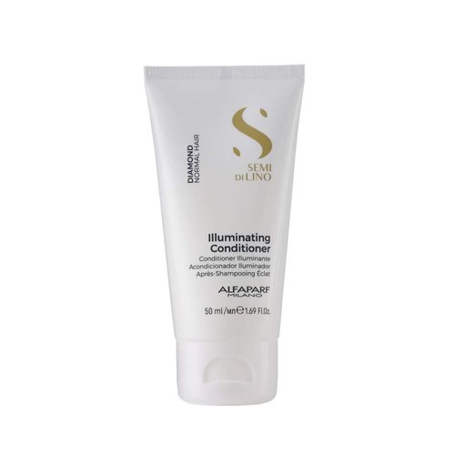 Alfaparf Milano Semi Di Lino Diamond Illuminating Travel Size Conditioner - Moisturizing Conditioner For Normal and Color Treated Hair - Sulfate & Paraben Free Professional Hair Care (1.69 oz / 50 ml)