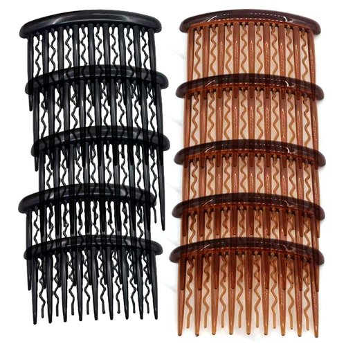 Decorative Hair Combs for Women Accessories Hair Comb Clips for Women Hair Side combs for Fine Hair Black Brown Hair Accessories for Girls Plastic Combs for Hair 10Pcs