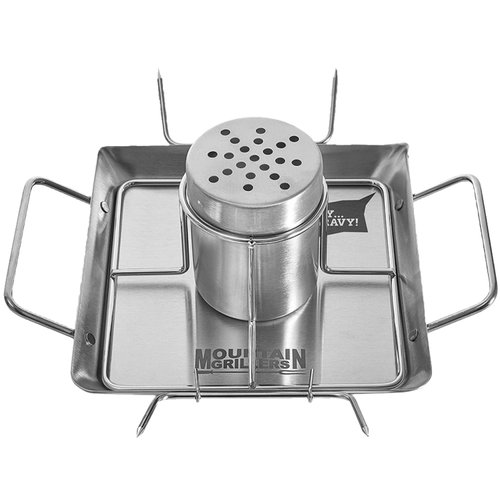 MOUNTAIN GRILLERS Beer Can Chicken Roaster Stand - Stainless Steel Holder - Barbecue Rack for The Grill, Oven or Smoker - Dishwasher Safe - Includes 4 Vegetable Spikes
