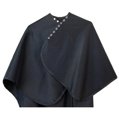 JNxcel Premium Quality Black Water Repellent & Stain Resistant All-Purpose Nylon/Polyester Fabric Hair Salon & Barber Hair Cutting, Shampoo & Chemical Cape with Snap Closure …