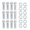 Intake Manifold Bolt Kit for Chevy Chrysler V8 SB V6 Blazer SBC and 90A° Small Block Replace 38400 Set of 3/8" and 1-1/8"
