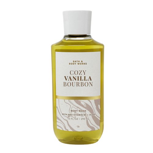 Bath & Body Works Cozy Vanilla Bourbon - Pack of Two - Body Wash With a Wild Jasmine Soap.