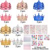 Okllen 31 Pcs Foam Princess Tiaras and Crowns Set for Kids, Making Your Own Tiaras and Crowns with Diamond Sticker for Kids' Party Supplies