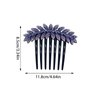 KuuGuu 4 PCS Women Leaf Hair Comb Rhinestone Hair Pins Bride Hair Slide Combs Clips Wedding Headdress Hair Accessories for Women (Pattern 3)