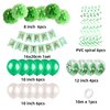 Green Birthday Party Decorations Kit - Happy Birthday Banner, Spiral Charm，Paper Flower Ball, Latex Balloon and Confetti Balloons for Girls Boys Birthday Party Supplies