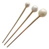 FOMIYES Metal Pearl Chopsticks Hair Sticks Set - 3 Pcs Chinese Hair Pins Clips for Women