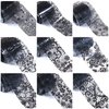 Nail Foil Transfer, DANNEASY 30 Roll Black White Laser Lace Nail Foils Retro Nail Stickers Holographic Nail Art Foil Transfer Starry Sky Nail Design Stickers Nail Decals for Women Kids