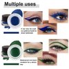 evpct Blue & Green Gel Eyeliner Waterproof Smudge Proof for Waterline Eyebrow Cream Pomade Set with Brushes, Long Wear
