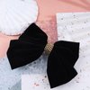Erimberate Bohemian Ribbon Bow Hair Clips Black Velvet Bow Hair Clip Big Velvet Ribbon Bow Tie Hair Clip Barrettes Retro Black Satin Bow Hair Clip Bow Winter Decorative Hair Accessories for Women