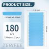 TERIFEE 180PCS Hair Extension Tape,Double Sided Tape Tabs in Tape Blue for the Replacement of Human Hair Extensions 1.57 x 0.31 Inch Tape Extension Replacement Tape