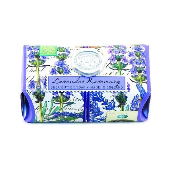 Michel Design Works Over-size Scented Triple-milled Bath Soap Bar, Lavender Rosemary, 9 Ounce