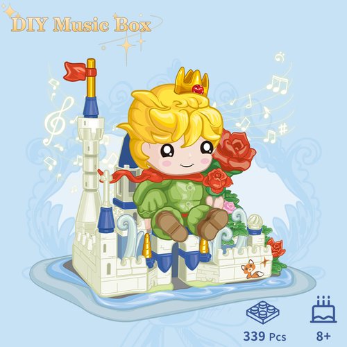 Oichy Music Box Building Toys, Fairy Tale Toys Building Kit for Girls, DIY Music Box Kit, Educational Toys Set Birthday Gift for Kids Ages 8+(339 PCS)