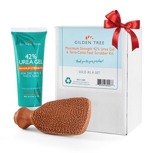 Callus Remover Gel + Foot Scrubber Kit - Pedicure Tools for Dry Cracked Heels