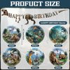 CHUNNIN 49PCS Dinosaur Birthday Party Supplies with Banner Dinosaur Themed Paper Plates Dinosaur Party Banner Dino World Paper Plates and Banner for Boys Kids Dino Theme Birthday Party Decorations