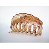 Generic Clear transparent amber brown and red painted hair claw clip