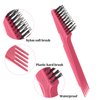 2 Pieces Hair Brush Cleaning Tool Comb Cleaning Brush Remove Hair Brush Cleaner Rake Mini Hair Brush Remover for Removing Hair Dust Home and Salon Use, Pink