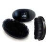 G.B.S Military Style Dual Bristle Beard and Hair Brush - Hi-Gloss Wood, Animal-free Vegan Bristles, Over 2,000 Firm Bristles for Daily Grooming (BLACK)