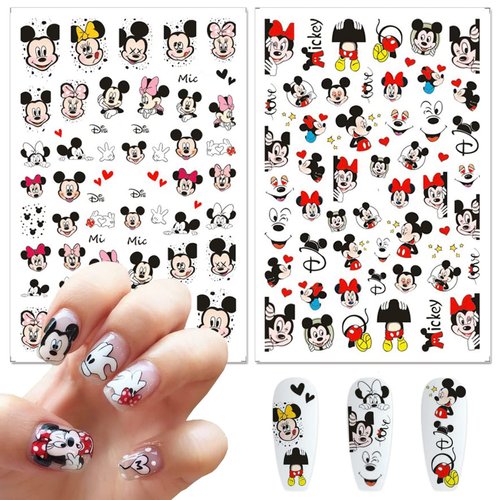 3D Cartoon Nail Stickers Cute Nail Decals Kawaii Designer Nail Stikers Self-Adhesive Design Acrylic Nail Art Supplies for Women Girls Kids Holiday Party Manicure Tips (4sheets 320+Decals)
