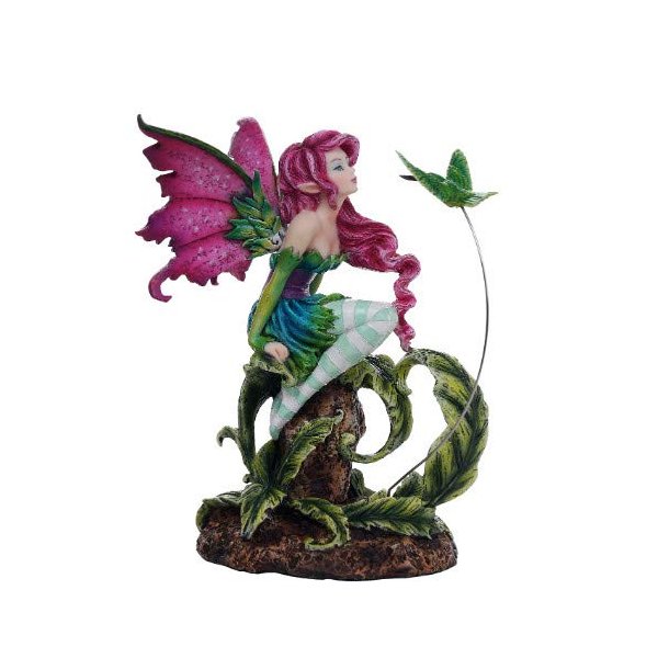 Pacific Giftware Beautiful Flirting Fairy with Hummingbird Collectible Decorative Statue 6.5H