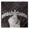 SWEETV Silver Tiara Crown for Women,Princess Tiaras for Girls,Crystal Retro Hair Accessories for Wedding Birthday Prom Pageant Quinceanera