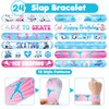 48 Ice Skating 24PCS Ice Skating Temporary Tattoos Sticker 24PCS Slap Bracelets Perfect for Themed Birthday Party Favors Baby Showers or Classroom Rewards Ideal Decor and Gifts for Girls and Boys