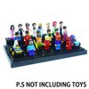 Hensgaukt Figure Display case Box Suitable for Lego Minifigures Series Figure Blocks Toys Acrylic Dustproof Showcase Base
