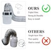 VIWINVELA 3 IN 1 Indoor Dryer Vent Kit Filter Bucket for Electric Dryer with 4-Inch by 5-Feet Proflex Duct (Silver)