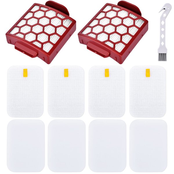 Leadaybetter Vacuum Filter Replacement for Shark Navigator Pet Plus NV150 NV251 NV255 ZU51 CU50WM ZU62NP，Zero-M Self-Cleaning Brushroll Pet Pro ZU60 ZU62 ZU62C Upright, Part 1238FT60 & 1239FT60