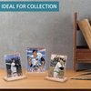 Mudder 3 Pack Acrylic Baseball Card Frame Display Stand Trading Card Display Clear Trading Card Holder for Standard Cards, Sports Cards, Trading Card, Sports Card