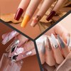 Beetles Acrylic Nails Kit 488 Pcs 3 Styles Clear Coffin Ballerina Stiletto Nail Tips Gel Tips Set False Nails Extension Gel Nail Art Gift for Women