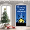 Christmas Front Door Cover Nativity Door Cover Christmas Nativity Scenes Jesus Door Banners Religious Christmas Banner Door Decor Xmas Wall Decorations Christmas Party Supplies, 71 x 35 Inches