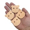 Mandarin Bird Toys by M&M 5028 Pk4 Leather Teddy Heads - USA Sourced Vegetable Tanned Thickly Sliced Leather Teddy Bead Heads, Delightful Design, Punched Holes, Chewable Fun for All Bird Species
