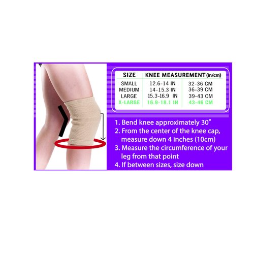 Daiwa Felicity Knee Compression Sleeve for Pain Provides Uniform Support to The Entire Knee – Magnetic Brace for Arthritis, Joint Pain, and Injury Recovery Fits Men and Women, Beige