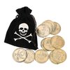 Fun Express Pirate Drawstring Bags with Play Money - 12 Sets - Value Toys and Party Favors