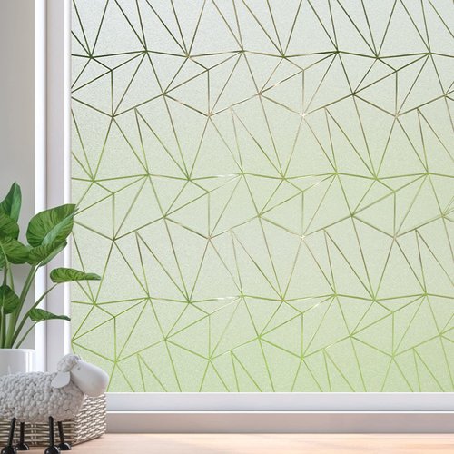 Coavas Window Privacy Film Frosted Glass Window Clings Bathroom Opaque Frosting Static Cling Spring Decorative Sun Blocking Window Stickers Home Non-Adhesive Window Tint Privacy (Pure,17.5x78.7 in)