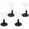 NUOBESTY Doll Stands Display Holder Doll Bracket Support Teddy Bear Stand for Home Black 15cm 4pcs