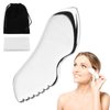 Stainless Steel Gua Sha, Gua Sha Facial Tools, Comb Edges and Surfaces Guasha Face Skin Massage, Metal Gua Sha Sculpting Tool foe Face Body Eyes Neck