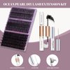 Ocean Pearl Lash Clusters 320PCS 11-20mm Lash Extension Kit 30D+40D+60D Eyelash Extension Kit Individual Lashes Thick Eyelash Clusters Lashes Clusters with Eyelashes Bond+Seal+Adhesive+Tweezer-60D