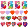 D4DREAM Valentines Day Heart Stickers Craft Kit for Kids 24pcs DIY Heart Ornaments Heart Valentine Craft Kits for Wedding Adults Kids Valentine Gift Exchange Classroom Activity Art Project