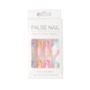 Foccna Extra Long Pink Press on Nails Luxury Fake Nails Rainbow Acrylic False Nails With Sticker Prom Women's Nails Colorful False Nail - Tips 24 pcs