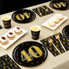 BQK 96 Pcs 40th Birthday Plates and Napkins Party Supplies 40th Birthday Party Decorations 40th Birthday Decorations for Men