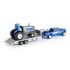 Agriculture 1/64 New Holland Blue Barracuda Pulling Tractor with Pickup Truck & Trailer 47570