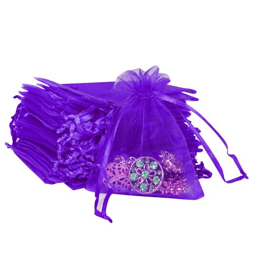 Boshen 100/200PCS Organza Gift Candy Sheer Bags Mesh Jewelry Pouches Drawstring Bulk for Wedding ...