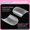 Wider Long Square Toe Nail Tips Full Cover, SINOKAME No File Matte Toe Nail Press Ons Clear, Soak Off Fake Toenails Extensions DIY Home Manicure Kit for Women Men,300 Pcs 15 Sizes