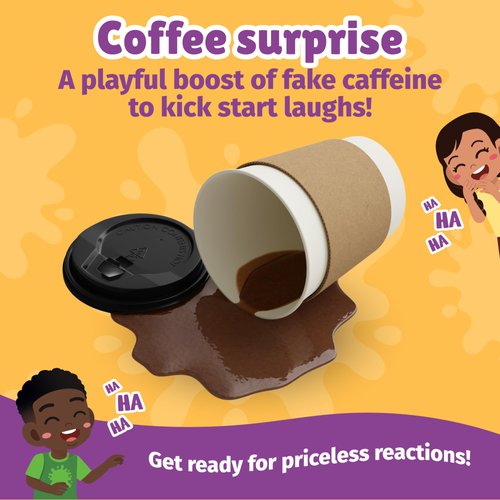 WOWMAZING WatchMePrank Coffee Cup Prank Kit | Funniest Prank Gifts for All Ages | DIY Adult & Kid Pranks | Joke Gift Set | Genuine Gag Gifts & Practical Jokes | Spill Powder Made in USA
