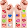 Heart Temporary Tattoos - Valentine Tattoos 96PCS Love Themed Stickers for Kids Birthday Party Supplies, Decorations, Favors, and Prizes - Cute Gifts for Boys and Girls
