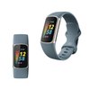 Fitbit Charge 5 Advanced Fitness Tracker with GPS, Heart Rate, Sleep & Health Tracker - Power Bundle with Adapter (Blue Stainless Steel)