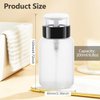 Mirrline 8 Pcs 200ml/6.8oz Push Down Pump Dispenser Plastic Lockable Pump Dispenser Bottle Pumping Empty Bottles with Flip Top Cap for Nail Polish Makeup Remover