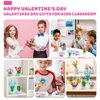 Uiseba Valentines Day Gifts for Kids Classroom/School,24PCS Building Blocks Succulent Plants Kits and Valentines Cards,Toys for 3+ Years Old Girls & Boys